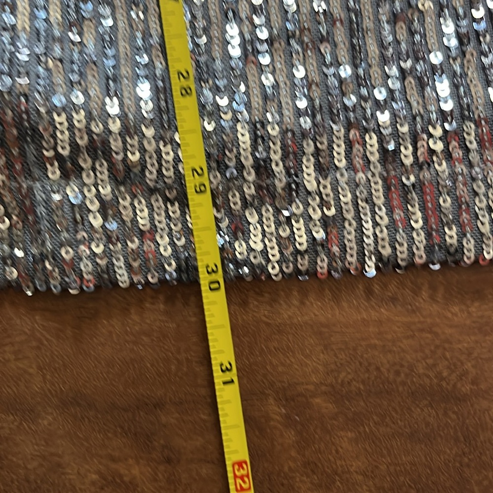 BNWOT Soft surroundings silver sparkly, long sleeve, formal lined top - Picture 15 of 16